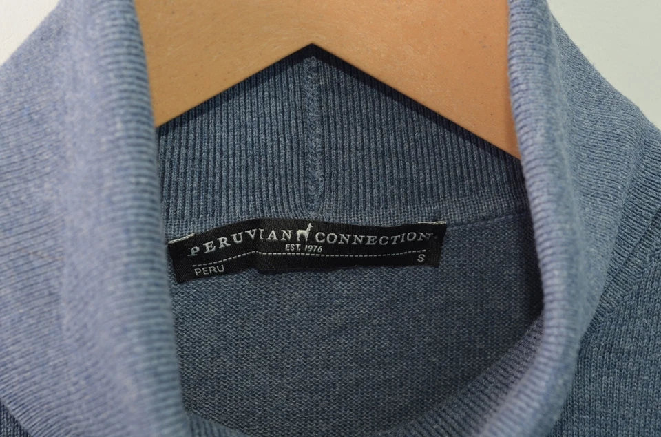 Перуанский Connection свитер женщин маленький Пима хлопок водолазка туника качели синий - Изображение 4 из 4