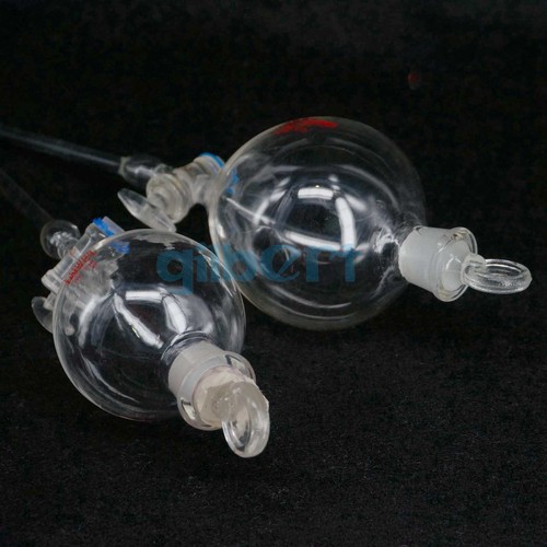 60/125/250/500 ml embudo de goteo de vidrio de borosilicato en forma de bola y ventana de vidrio - Imagen 3 de 22
