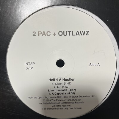 2 Pac + Outlawz - Hell 4 A Hustler / Homeboyz 12  Vinyl Record Brand New Still I