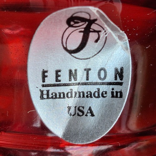 Vtg 1980 Fenton 75th Jubilee Cranberry Red Layered Drapery Pitcher. Bill Fenton - Picture 8 of 14