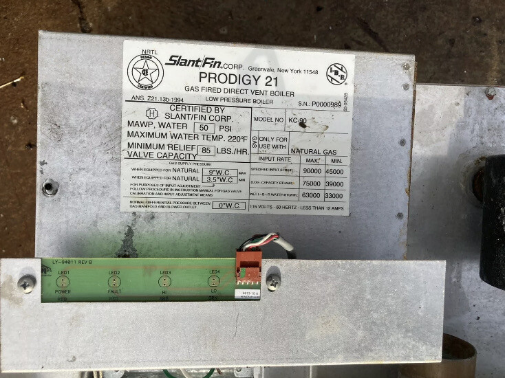 honeywell L4080D1184 aquastat For heating boiler slant fin 650564 650 ...