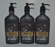 3 BATH & BODY WORKS AROMATHERAPY INSPIRE VIOLET EUCALYPTUS LOTION CREAM 6.5 OZ
