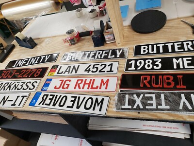 EMBOSSED EURO PLATES / **SECONDS** NEW WITH DEFECTS  - RANDOM TEXT AND DESIGN