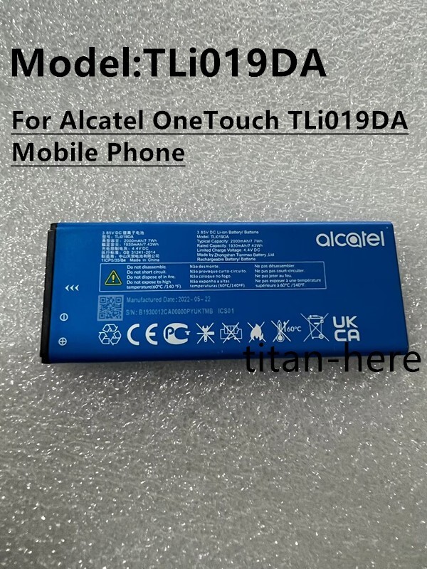 New Original 2000mAh Battery For Alcatel OneTouch TLi019DA Mobile Phone ...
