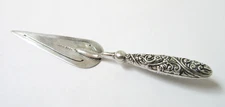Antique Figural Trowel Bookmark Repousse Silver Crisford & Norris
