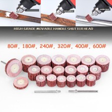 Flap Wheel Sandpaper Sanding Disc 3mm Shank For Dremel Rotary Tool 80 - 600 Grit