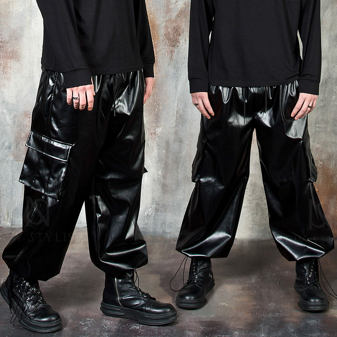 NewStylish Loose fit wide leg leather cargo pants | eBay NewStylish Loose fit wide leg leather cargo pants | eBay