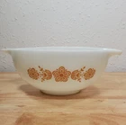 VTG PYREX 443 Butterfly Gold 2 1/2 QT White Cinderella Mixing Bowl