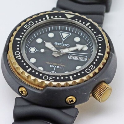 セイコーSEIKO 腕時計 7549-7009 プロフ エッショナル ゴールデン Seiko Golden Tuna 7549-7009 600m Titanium Dive Quartz Black Dial