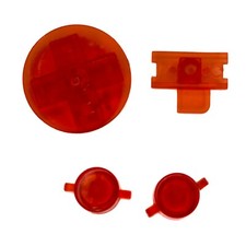  NEW Nintendo Game Boy DMG System Replacement Button Set Clear Red