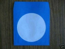 1000 BLUE CD PAPER SLEEVES w/ WINDOW  FLAP - JS205