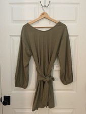 O’Neil New Womens M Sage Green Spring Summer Dress Above Knee Matching Belt