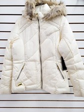 Nwt Rocawear Quilted Puffer Removable Fur Hood Size Large Jacket Cream Gold