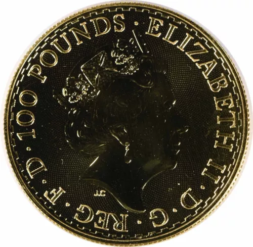2021 Great Britain 100 Pounds 1 oz. Gold Britannia BU Uncertified #956
