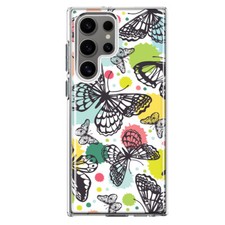 Mundaze Case for Samsung Galaxy S22 Ultra Cover Vintage Butterflies