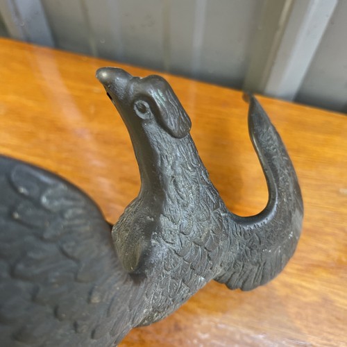 Antique Flagpole Topper Bronze Eagle Finial WOW NICE PATINA - Picture 12 of 24