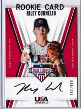 2019 Panini USA Riley Cornelio National Team Auto Rookie Card RC Mint 242/499