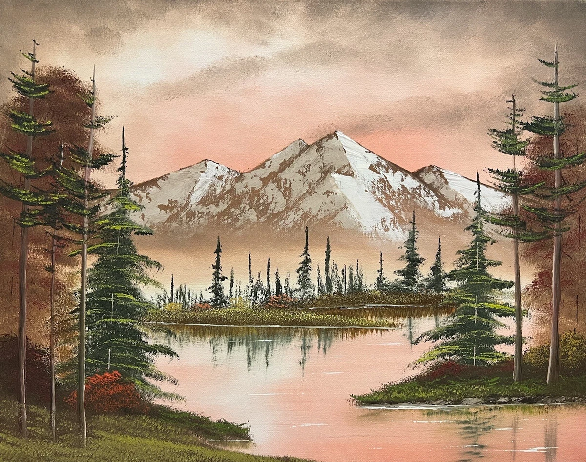 Original Oil Painting in Bob Ross style