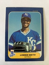 1986 Fleer Mini Baseball Card #4 Lonnie Smith Kansas City Royals Nm Free Ship!