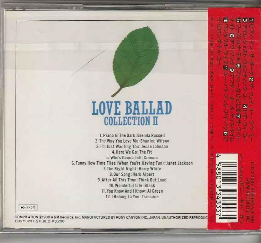 va Love Ballad Collection II Japan CD w/obi D32Y3237 | eBay