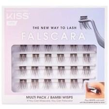 Kiss Falscara Bambi Lash Wisps Black and Brown Doe Eye Eyelashes - Pack of 24