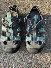 World Wide Sportsman Men  s size 7 1/2 us Gray Aqua Sandals