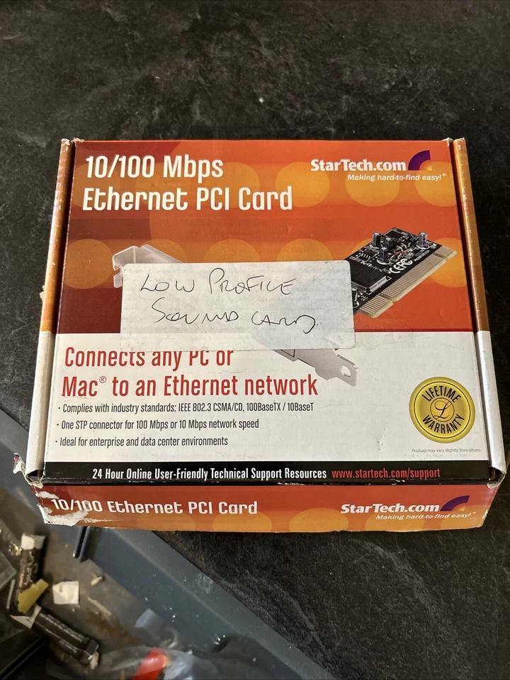 STARTECH ST100S 1 Port PCI 10/100 Mbps Ethernet Network Adapter Card - Image 4 of 4