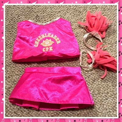 Süßer Vintage Kohl Aufnäher Kinder Jakks Zweiteiler Cheerleader Outfit Bommeln
