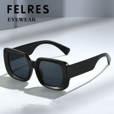 Women Square Thick Frame Sunglasses Fashion Outdoor Shade Glasses UV Protection