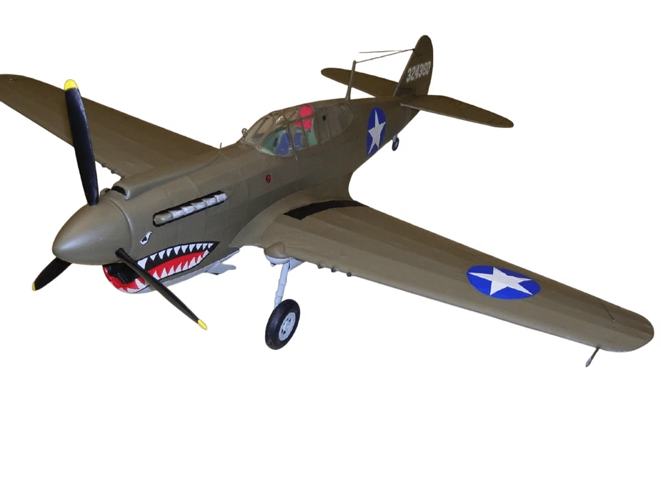 Guillow's Aereo Balsa P-40 Warhawk tagliato al laser Scala 1:16 - Immagine 2 di 4