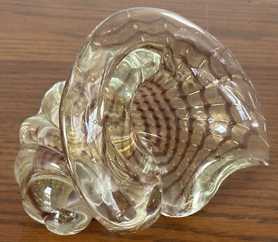 MURANO CONCH SEA SHELL VTG Barovier Toso Art Glass Italian Bowl Ercole 1950s