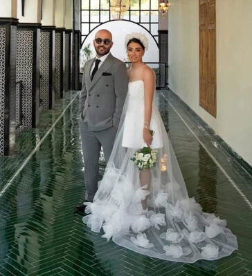 Brautkleid Kurz Hochzeitskleid Tüll Duchesse Feierliche Kleid 36 38 40 42 44 46 - Bild 1 von 4