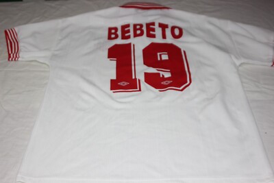 Maillot Officiel Sevilla FC Saison 1996/97 Umbro, Taille M, Dos BEBETO