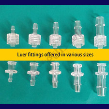 Luer Lock Male Female 1/2/3/4/5/6mm Fitting Hose Barb Adapter Plastic Connector