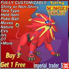 Pok mon Scarlet and Violet Shiny Solgaleo W/ Best 6IV Customizable