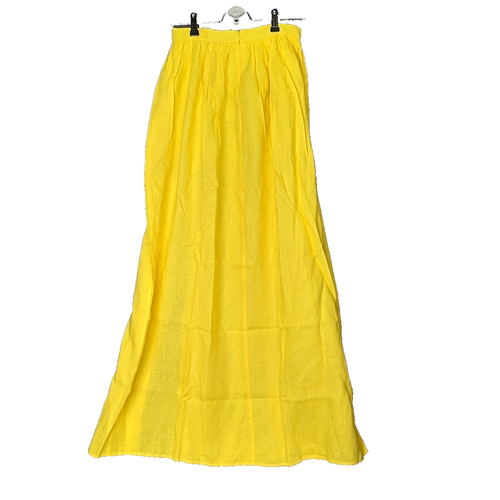 New Revolve Rumer Delphine Linen Maxi Skirt Small Boho Butter Yellow Festival - Picture 2 of 9
