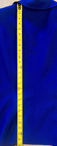 Preston & York Womans Blazer Cobalt Blue Full Zip Lined Collar Gorgeous Size 16 - Picture 11 of 16