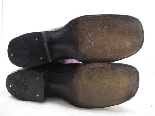 Resistol Ranch Damen-Cowboystiefel schwarz lila Leder Größe 8 B Stil M3612 - Bild 9 von 13
