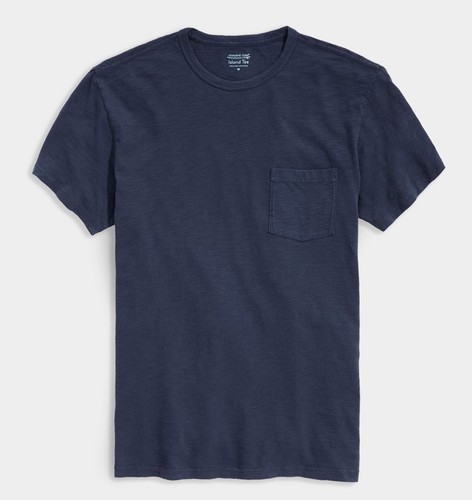 Camiseta Vineyard Vines Slub Island Talla SM Pequeña Mangas Cortas Pullover Azul - Imagen 13 de 14