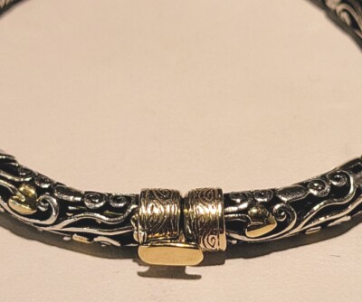 Konstantino 925 Sterling Silver And 18k Gold Bracelet 7