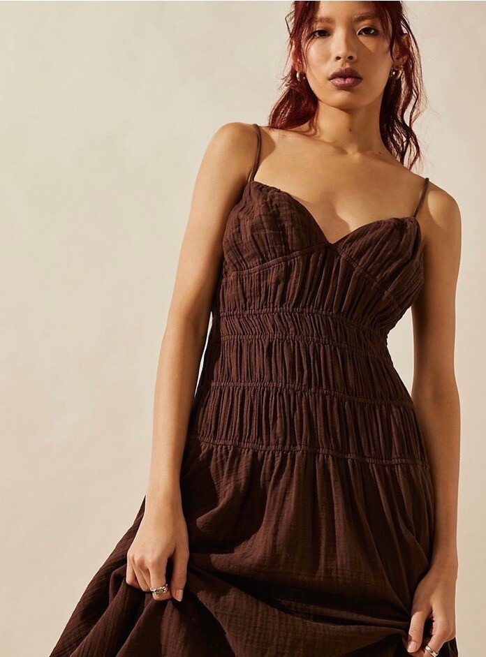 brown free people dress Free People Paulie Mini Dress main image 1