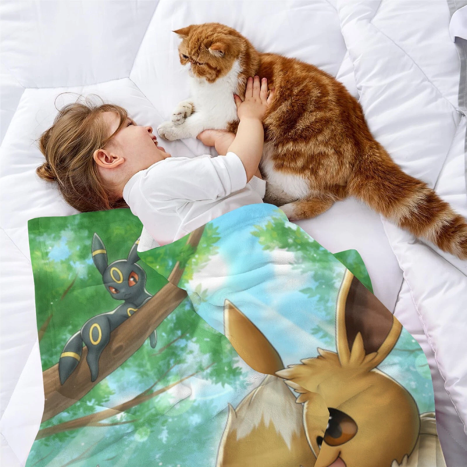 Eevee Blanket Soft Bed Sofa Couch Throw Cozy Lightweight Birthday Gift