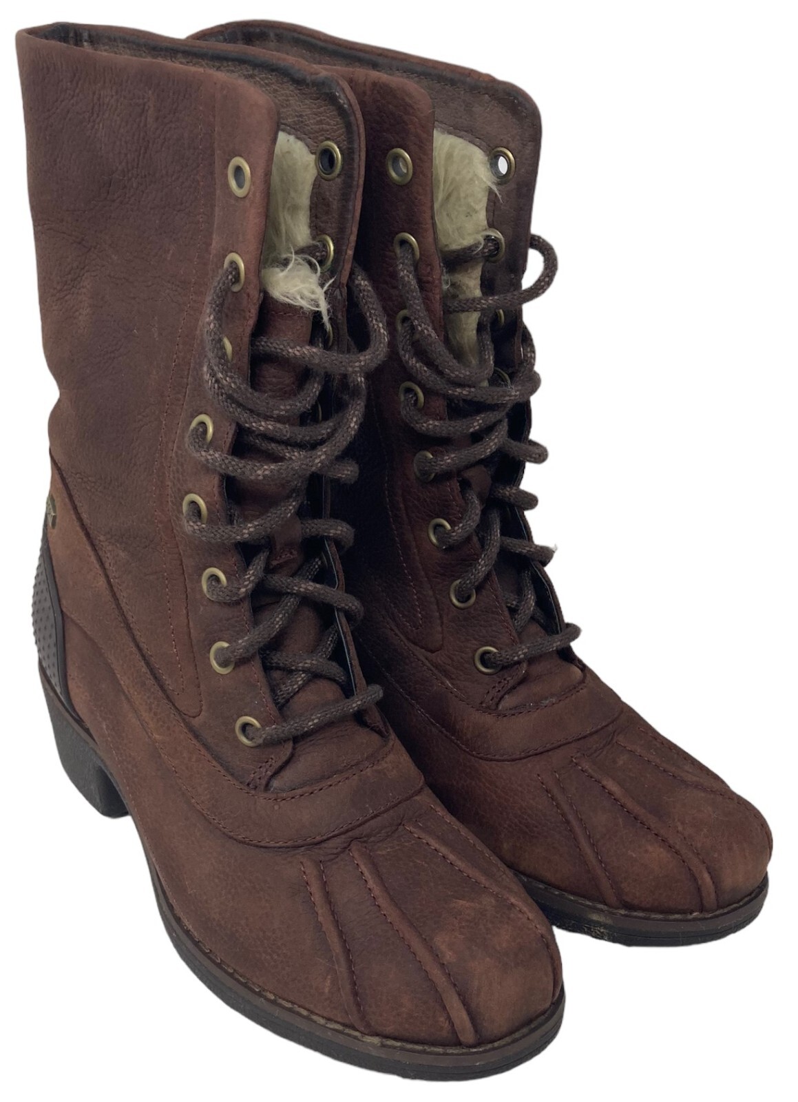 Stivali donna Merrell bruni taglia 6 stringati marroni foderati in pelliccia sintetica caldi e accoglienti!