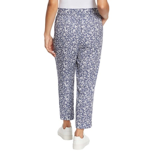 Jessica Simpson Ladies' Pull-On Ankle Pants Printed Blue Floral Size XL - Picture 3 of 3