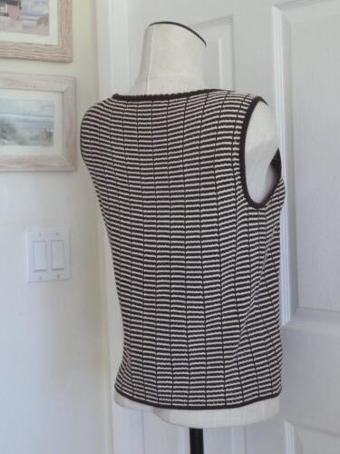 Set 2 pezzi ST JOHN COLLECTION Marie grigio marrone bianco maglia zip cardigan e guscio 6 CE - Foto 7 di 24