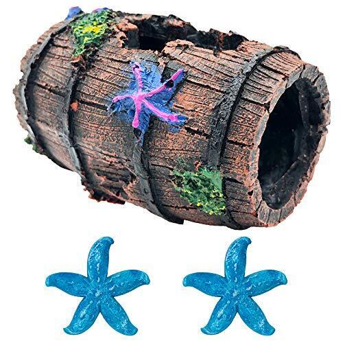 Star-Fish Broken Barrel Decor Resin Betta Fish Tank Accessories Ornaments for - Picture 1 of 6