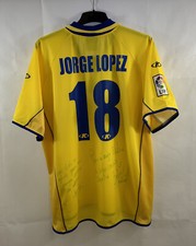 Villarreal Matchworn Lopez 18 Home Football Shirt 2001/02 Adults XXL Kelme D128
