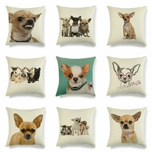 Détails Sur Oreiller Chihuahua Couverture Décoratif 18 Case Home Chien Motif Animal Lin Coussin Afficher Le Titre Dorigine