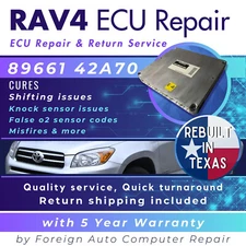 89661-42A70 RAV4 ECU Repair - Cure shifting issues - Quick Service, 5yr Warranty