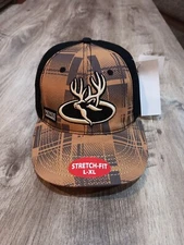 Primos Hunting SPEAK THE LANGUAGE Hat Cap Stretch Fit Camo Brown Black Size L/XL